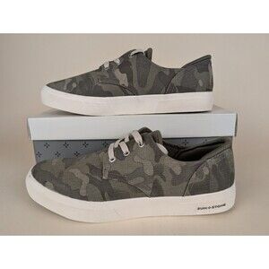 Sun + Stone Kiva Casual Sneakers Mens 10.5 Green Camo Low Top Lace Up Shoes NWB